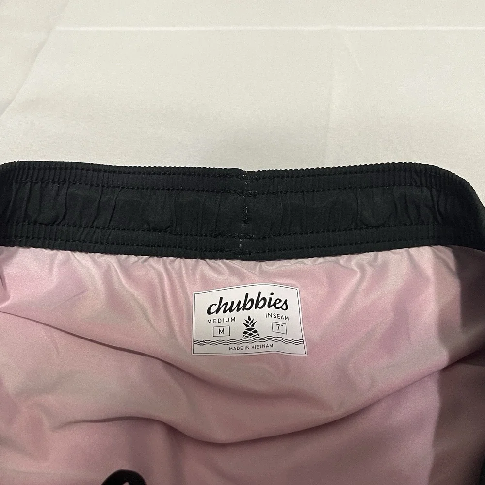 Chubbies The Living Colors Classic Swim Trunks Black Mens M 7